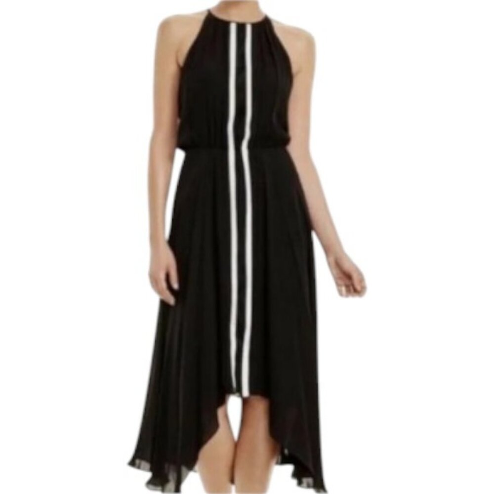 Parker Macedonia black and white silk dress size XS